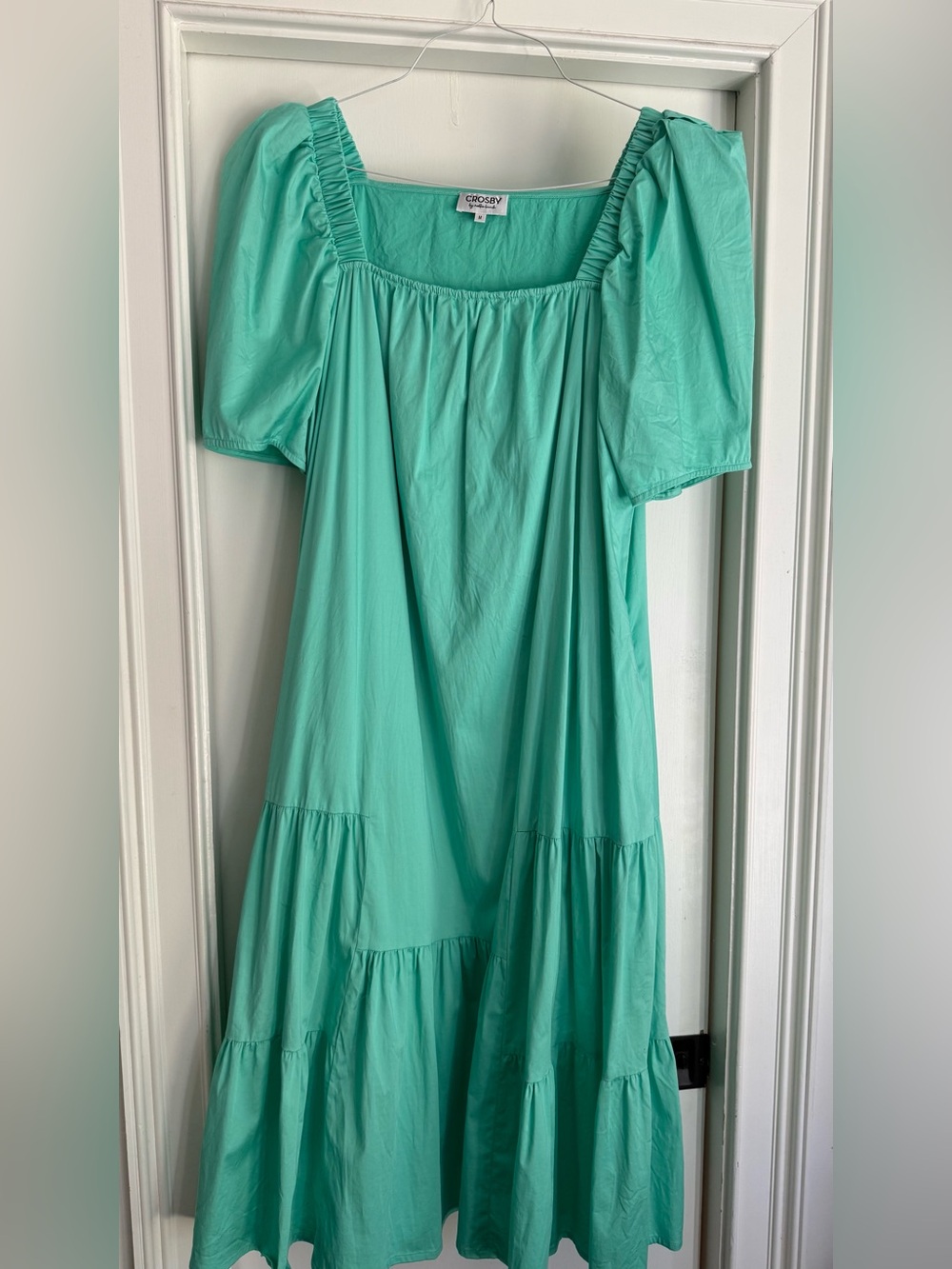Crosby by Mollie Burch - Tiered Midi Puff-Sleeve Dress